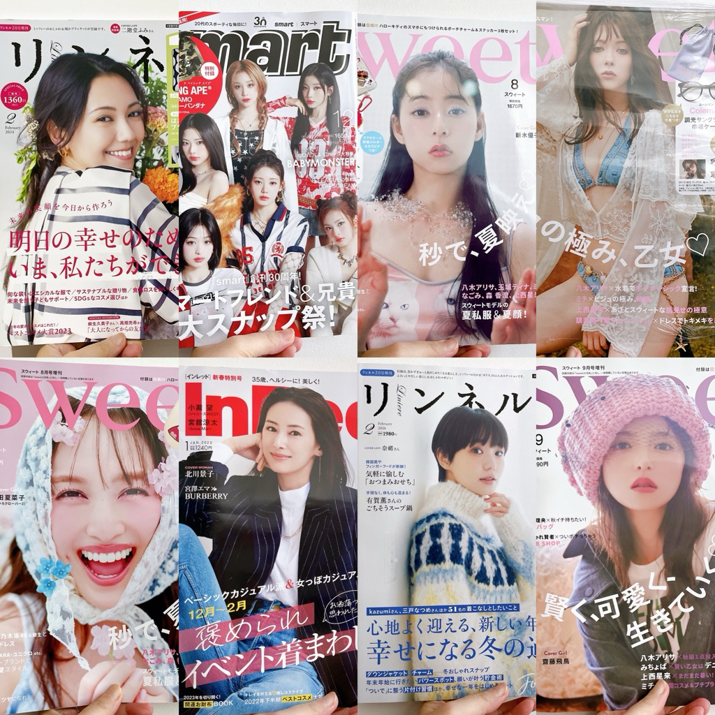 ❌SALE❌นิตยสาร แฟชั่น และ แคมปิ้ง ภาษาญี่ปุ่น ใหม่มากก เล่มละ 100 บาท