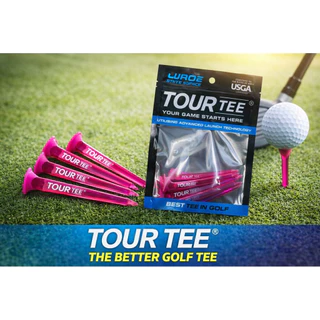 Tour Tee Large Neon Pink 🎉 แถมฟรีทิชชูเปียกทำความสะอาดรองเท้า 🎉 ทีตั้งลูกกอล์ฟ 1 แพค มี 5 ชิ้น