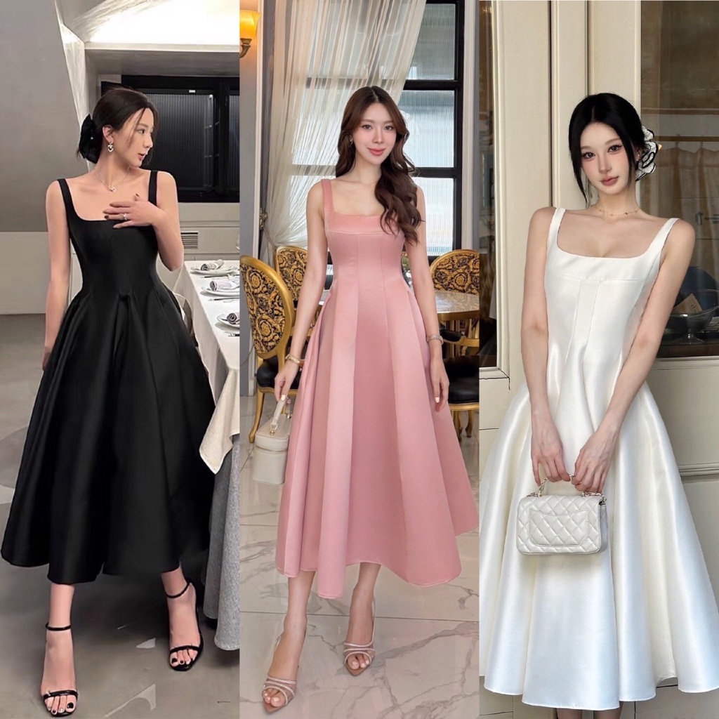 ป้าย STYLISTA เดรสยาว ชุดออกงาน งานบุญ งานแต่ง สุภาพ
