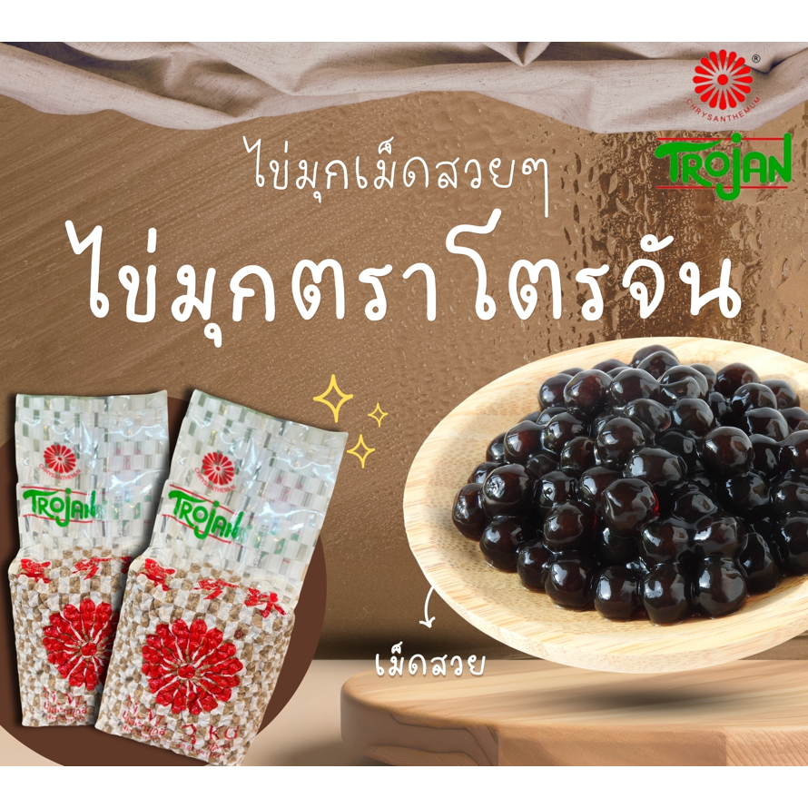 ไข่มุกโตรจัน เม็ดกลาง 1 กก