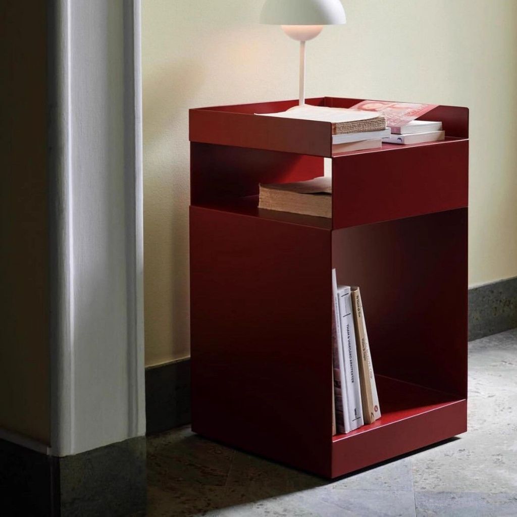 โต๊ะข้างโซฟาสไตล์นอร์ดิก เรียบง่ายทันสมัย สำหรับห้องนอนในบ้าน ตู้ข้างเตียงยอดนิยม รถเข็นขนาดเล็กเคลื่อนย้ายได้ แบบสีครีม - รูปที่ 3