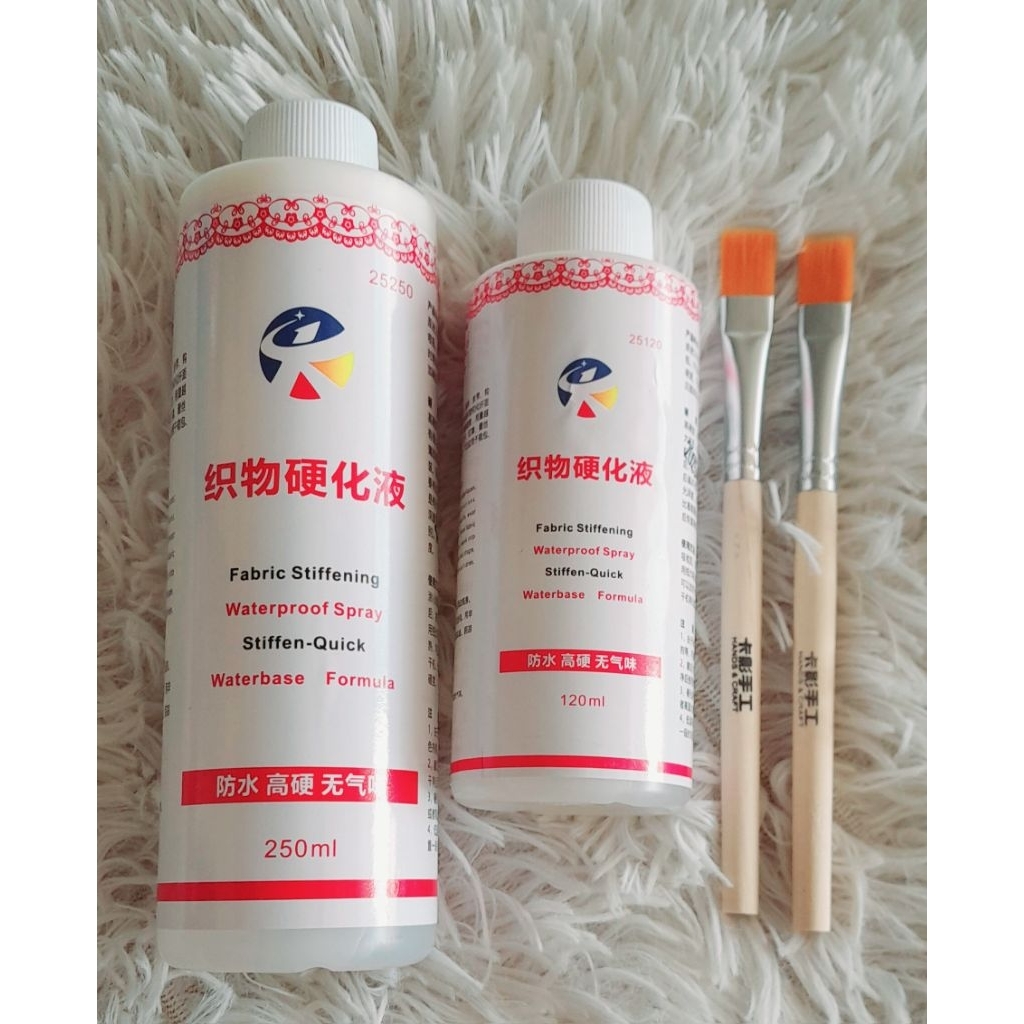 น้ำยาผ้าแข็ง Fabric stiffening250มลสูตรวอเตอร์เบส เข้มข้น 250m.สำหรับงานDIY.ผ้าฝ้าย สามารถเติมน้ำ เพื่อปรับความแข็ง