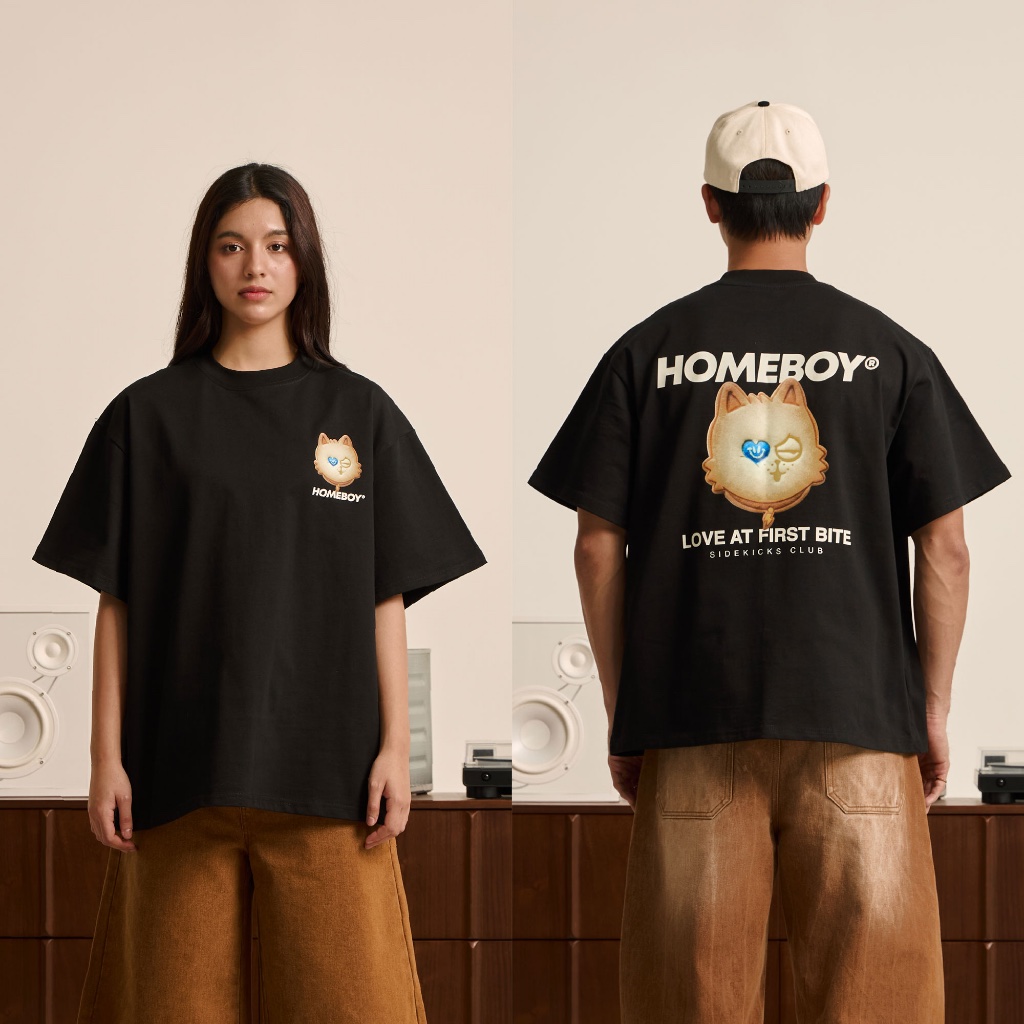 HOMEBOY เสื้อOVERSIZE   HB.ZIGKY.COOKIES  คอตตอน100% ใส่ได้ทุกวัน