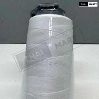 ด้ายเย็บ 40/2 ตรา Horseman ขนาด 2,000 เมตร สีขาว/ดำ ด้ายเย็บผ้าโพลีเอสเตอร์ [6 หลอด ]