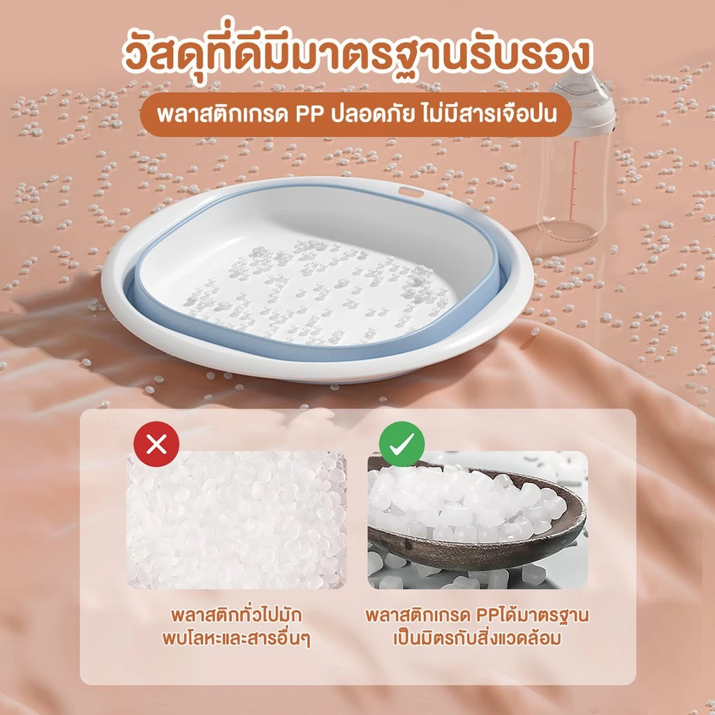 👍สินค้าพร้อมส่ง👍 กะละมัง กะละมังพับได้ กะละมังซิลิโคนอเนกประสงค์ กะละมังล้างผักผลไม้ ซักผ้า ตั้งแคมป์ กะละมังแบบพกพา thumbnail 4