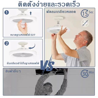 GLEAMS โคมไฟพัดลมเพดาน นํา ไฟพัดลมอโรมาเทอราพี โคมไฟเพดาน พัดลมเพดาน พัดลมติดเพดานพร้อมหลอด 3อิน1 ปิดเสียง ไฟพัดลมเพดาน