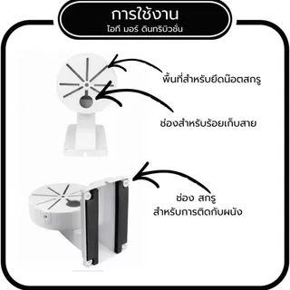 (ส่งด่วน) ขายึดกล้องวงจรปิด XIAOMI พลาสติก มีฐานเก็บสาย ยาว 17CM รุ่น EZ4