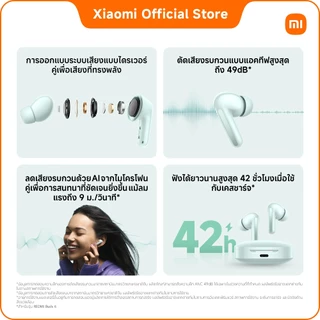 REDMI Buds 6/6 Pro/8/8 Pro |หูฟัง|หูฟังไร้สาย|ชาร์จเร็ว|การตัดเสียงรบกวนแบบแอคทีฟ| เสียงจริงจากไดรเวอร์คู่