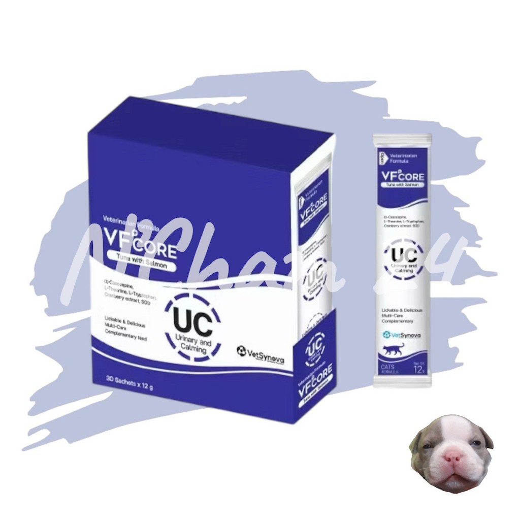 VFcore UC สีน้ำเงิน บรรจุ 1 ซอง สูตรลดเครียด บำรุงระบบทางเดินปัสสาวะ