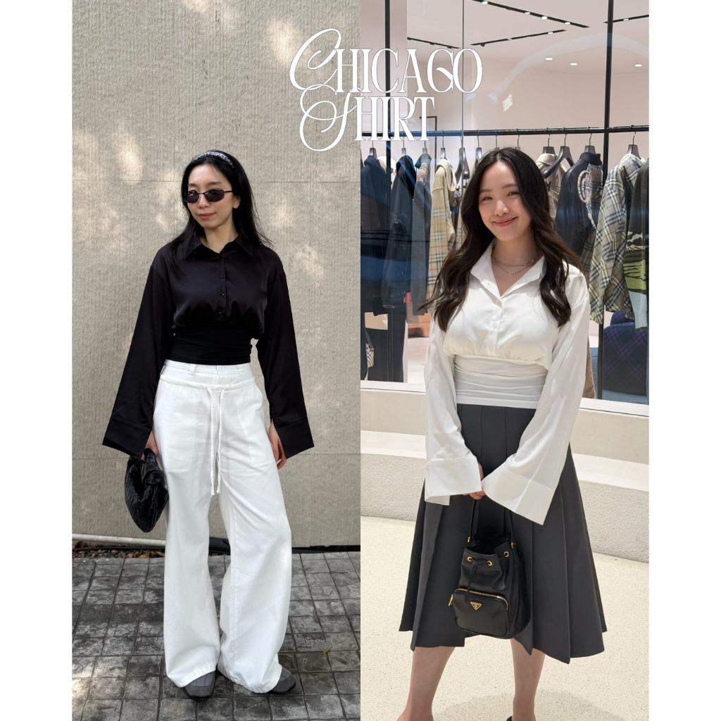 UIUI | CHICAGO SHIRT เสื้อเชิ้ตรัดรูปตรงเอว