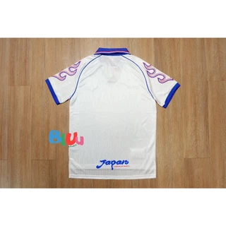 เสื้อฟุตบอลย้อนยุค ทีมชาติ ญี่ปุ่uลายไฟ เยือน Away ปี 1998 (3A) เกรดแฟนบอล โลโก้ปัก ทำเบอร์ชื่อได้ทุกคนบนโลก