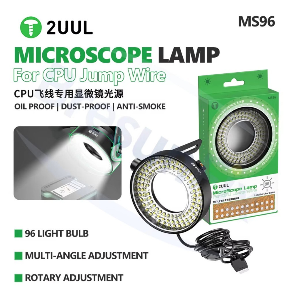 2UUL MS96 กล้องจุลทรรศน์โคมไฟ 96 หลอดไฟ LED แสงเฉพาะสําหรับซ่อมโทรศัพท์มือถือ CPU ลวด Bridging Light Source เครื่องมือ