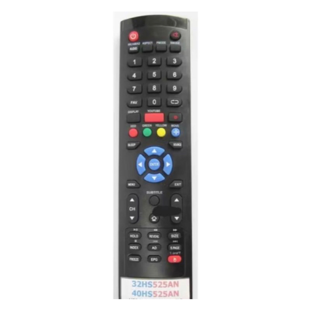 รีโมททีวี 32HS525AN/40HS525AN รุ่นเดิมตามภาพใส่ถ่านใช้งานได้เลย