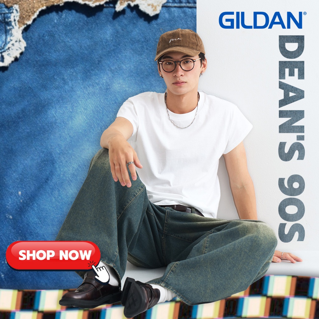 GILDAN® ดีนส์ 90s เสื้อยืดแขนตัด ทรงครอป