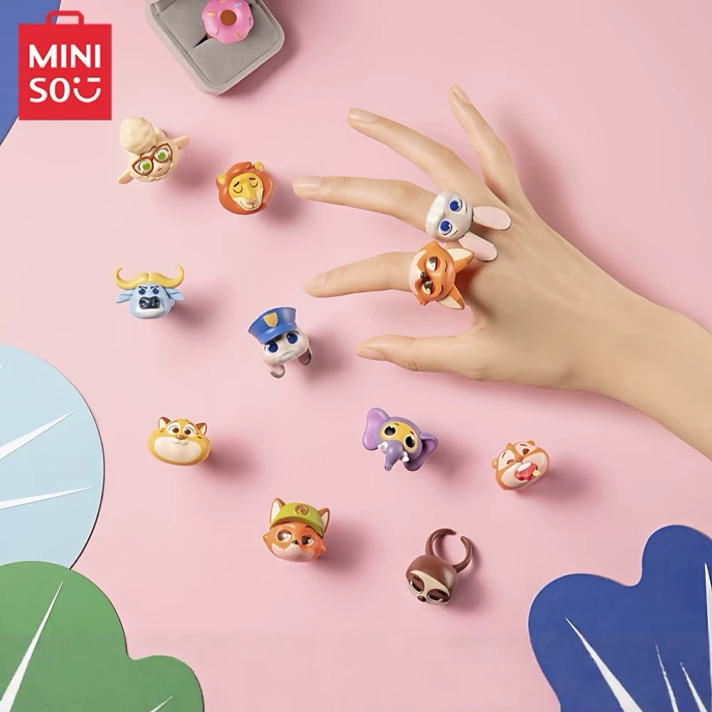 💥สินค้าพร้อมส่ง จาก กทม💥 กล่องสุ่มแหวน Miniso Disney Zootopia Capsule Ring