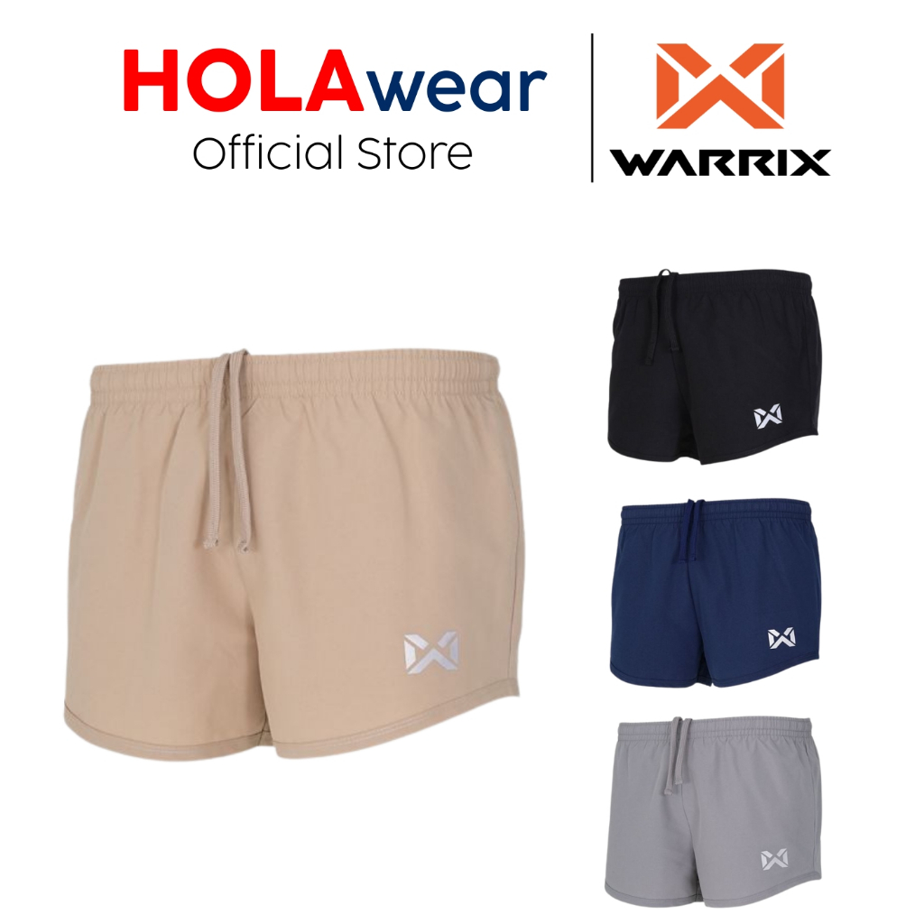 [มีส่งด่วน] กางเกงวิ่งขาสั้น WARRIX มีซับใน โลโก้สกรีนเฟล็กซ์ 252RNACL02 เอวยางยืดพร้อมเชือก ผ้าร่ม