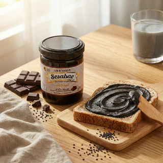 เซซาแบค งาดำอบบด รสช็อกโกแลต250กรัม Crushed roasted Black Sesame (Chocolate Flavour) 250 g.