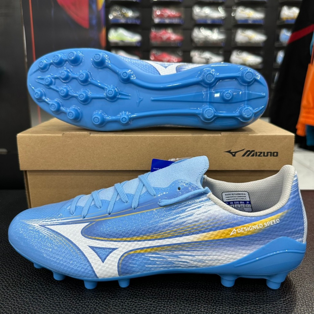 MIZUNO ALPHA III SELECT AG รองเท้าฟุตบอล รองเท้าสตั๊ด ปุ่ม AG (เหมาะกับหญ้าเทียม) ของแท้ 100%