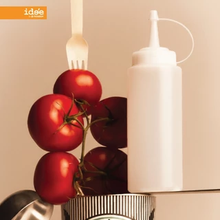 ide'e [2 PCS] New! ขวดบีบซอสพลาสติก ความจุ 500 ml. (รุ่น PNB566) มีฝาจุกปิดกันหก บีบง่าย ใช้งานสะดวก วัสดุ Food Grade