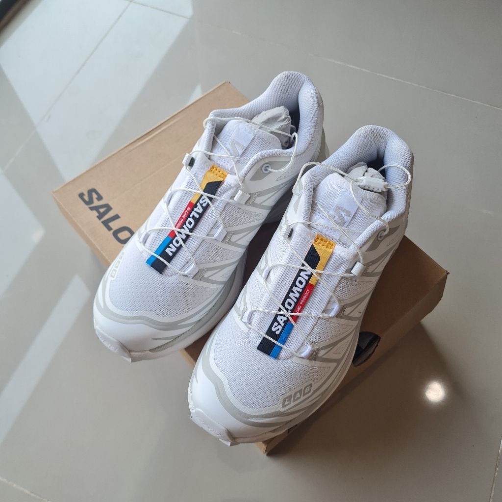 Salomon XT-6 Unisex Sneaker White/Lunar Rock UK 4.5