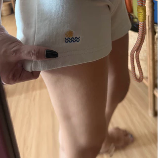 กางเกงขาสั้น เอวสูง ปักลาย 🌞 the sunshine day shorts - efo.club