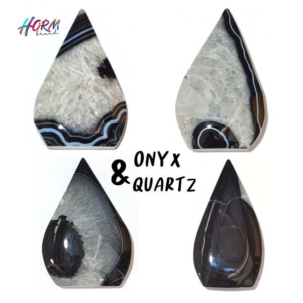 หินนิลดำ Black Onyx & Quartz ช่วยเคลียร์พลังงาน ป้องกันพลังงานด้านลบ เสริมความความมุ่งมั่นและมีสติ