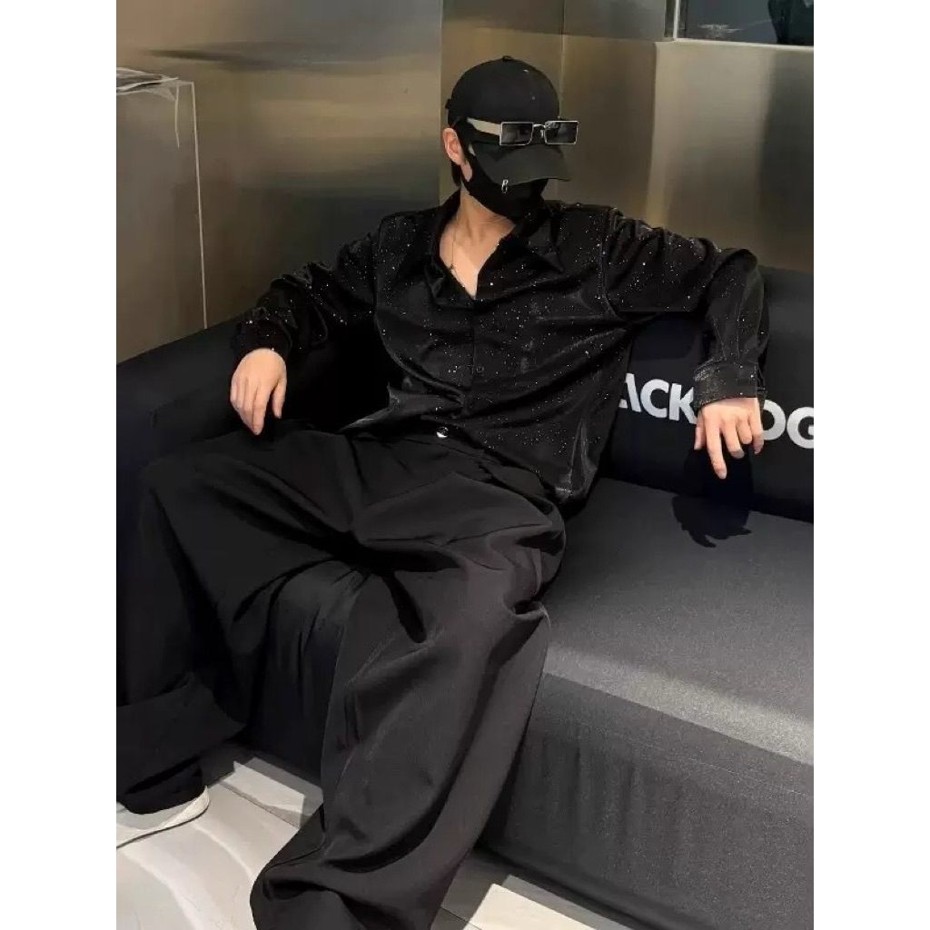 🔥พร้อมส่ง🔥เสื้อเชิ้ต OverSize กริตเตอร์ ✨