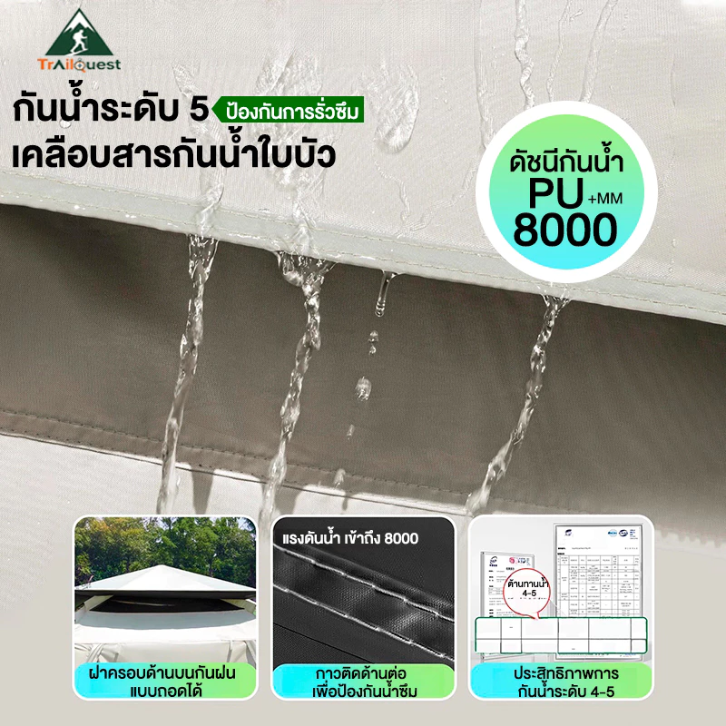เต็นท์กางอัตโนมัติ สำหรับ 5-8 คน ระบายอากาศ กันฝน thumbnail 5
