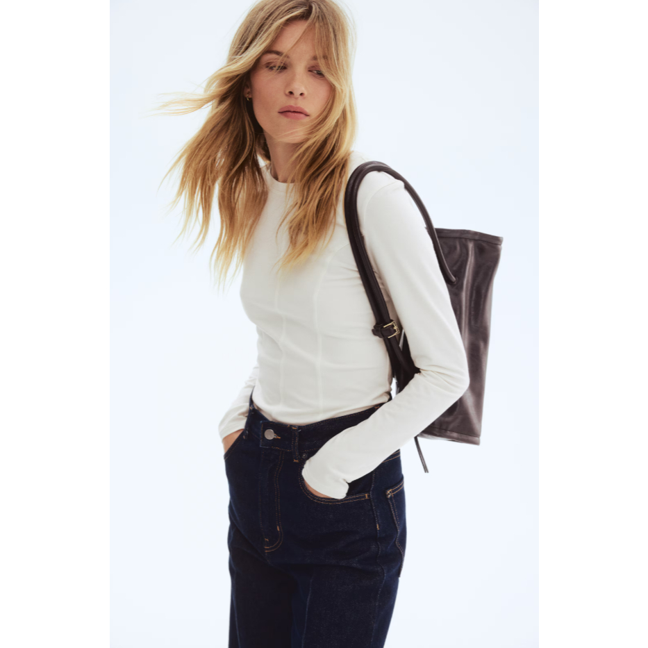 H&M(เอชแอนด์เอ็ม) เสื้อเจอร์ซีย์แขนยาว ผู้หญิง 1322858_1