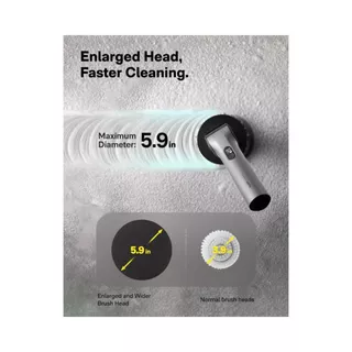 HOTO Flexi Cordless Spin Scrubber แปรงขัดไฟฟ้าไร้สาย ปรับองศาได้ พร้อมหัวแปรง 8 แบบ แปรง ขัด ไร้ สาย