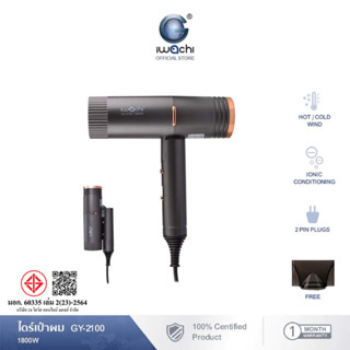 IWACHI ไดร์เป่าผม hair dryer GY-2100 1800W พับเก็บได้ พกพาสะ…