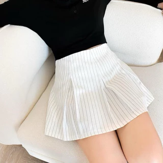 (8สี S-7XL)TENNIS SKIRT กระโปรงเทนนิสเอวสะดือ ซิปข้าง มีซับใน รุ่นTN03 - Mesave
