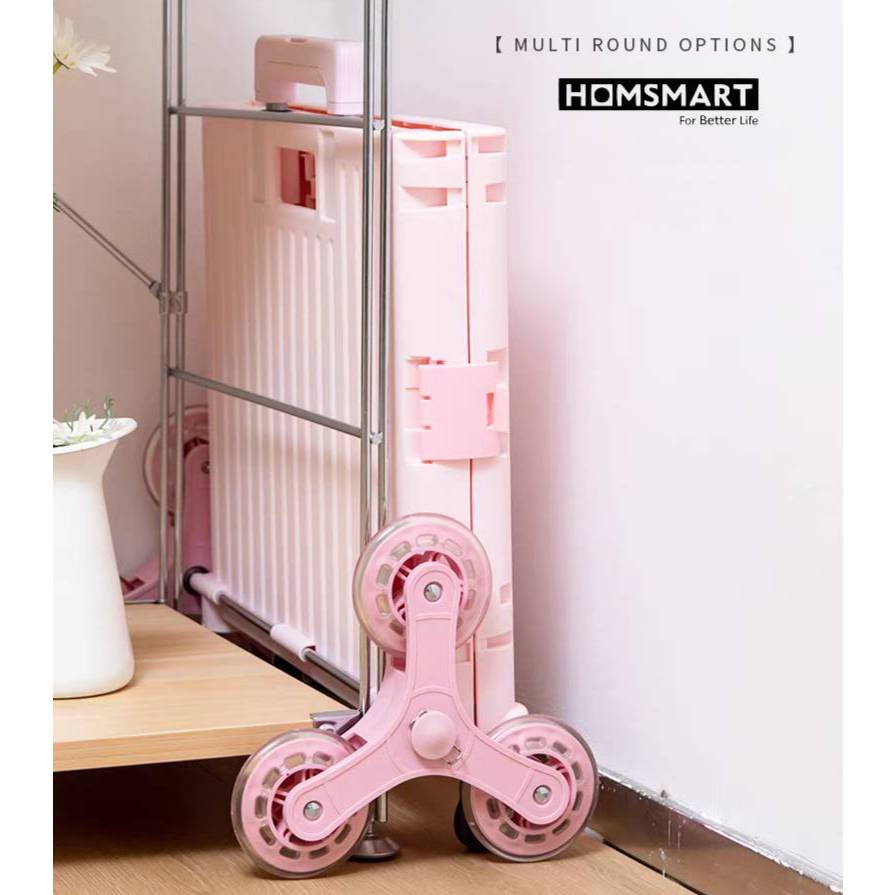 Homsmart รถเข็นพับได้ รุ่น S15-45L , O14-65L หมุน 360 องศา ลื่นปรื้ด รับน้ำหนัก 70 โล นั่งบนฝาได้ น้ำหนักเบา ราคา ถูกที่สุด ดีลบีเคเค แกลเลอรีภาพที่ 7