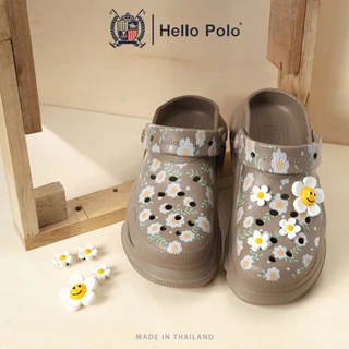 Hello Polo รองเท้าแตะผู้หญิง รองเท้าแตะแพลตฟอร์ม น่ารัก ลายดอกเดซี่ กันลื่นและทนทาน แฟชั่น รองเท้า แตะ วัสดุ EVA HP8053B