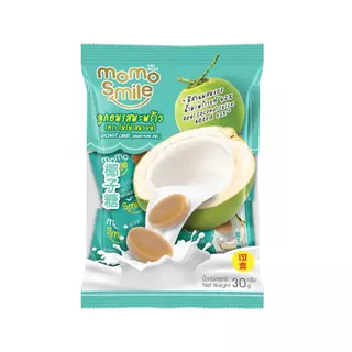 ลูกอมมะพร้าว MOMO SMILE 30g แพ็ค 12 ซอง (Coconut Candy)