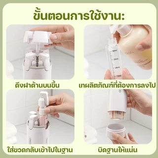 ชุดขวดแบ่งสารล่องหน พกพาสะดวก 4 in 1 ขวดเดินทางกันน้ำ สำหรับใส่แชมพู ครีมอาบน้ำ โฟมล้างหน้า ขวดเดินทางกันน้ ขวดแบ่งครีม