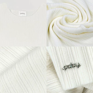 Paloy - PL2099 เสื้อแฟชั่นแขนยาวผ้าร่อง อะไหล่ paloy ผ้ายืด