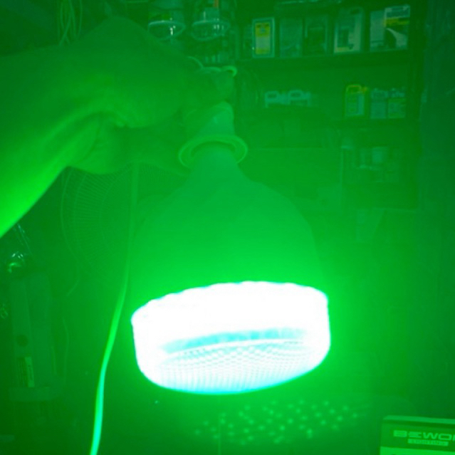 หลอดไฟล่อปลาหมึก กระบอกหน้าใส LED 80W ขั้ว27 ไฮเพาวเวอร์