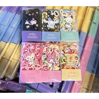 หนังยางยึดรัดผม กล่องลายการตูน ราคาต่อ 12กล่อง