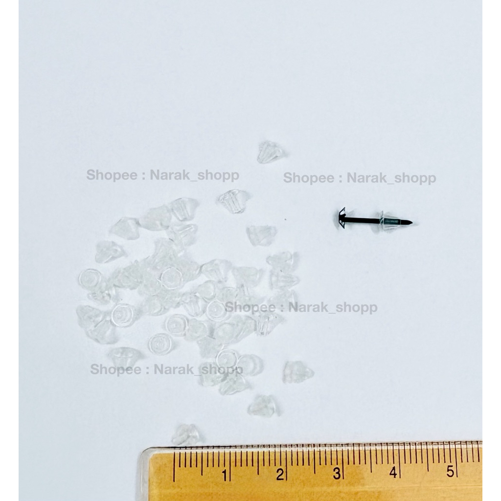 แป้นหลังต่างหู ประมาณ 40-50 ชิ้น / 20-25 คู่ ( ประมาณ )