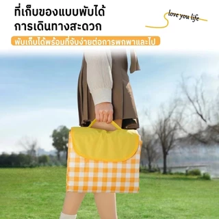 เสื่อปิกนิกแบบพับได้ ลายสก๊อต เสื่อชายหาดกันน้ำ กันเปื้อน เนื้อหนา พกพาสะดวก เหมาะสำหรับปิกนิก แคมปิ้ง และท่องเที่ยว