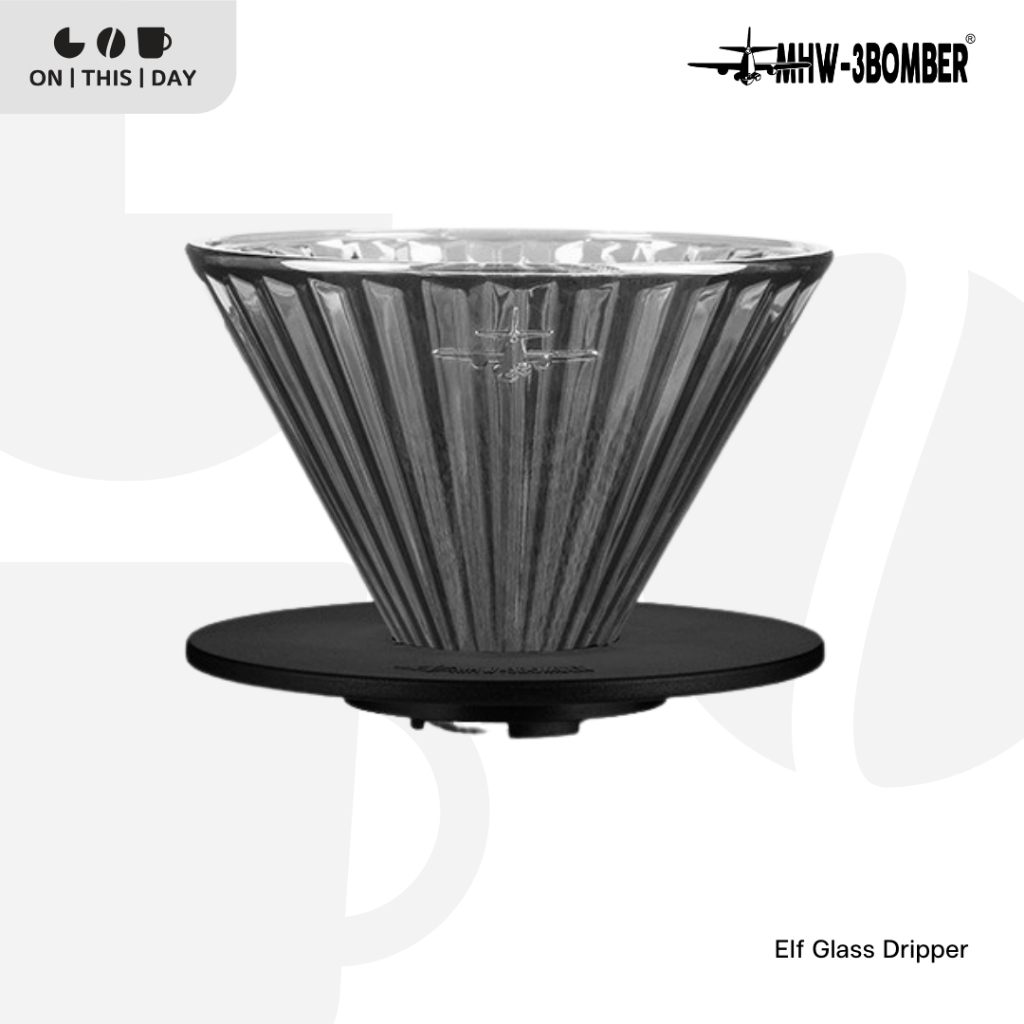 MHW-3BOMBER Elf Glass Dripper ดริปเปอร์กาแฟทรง V60