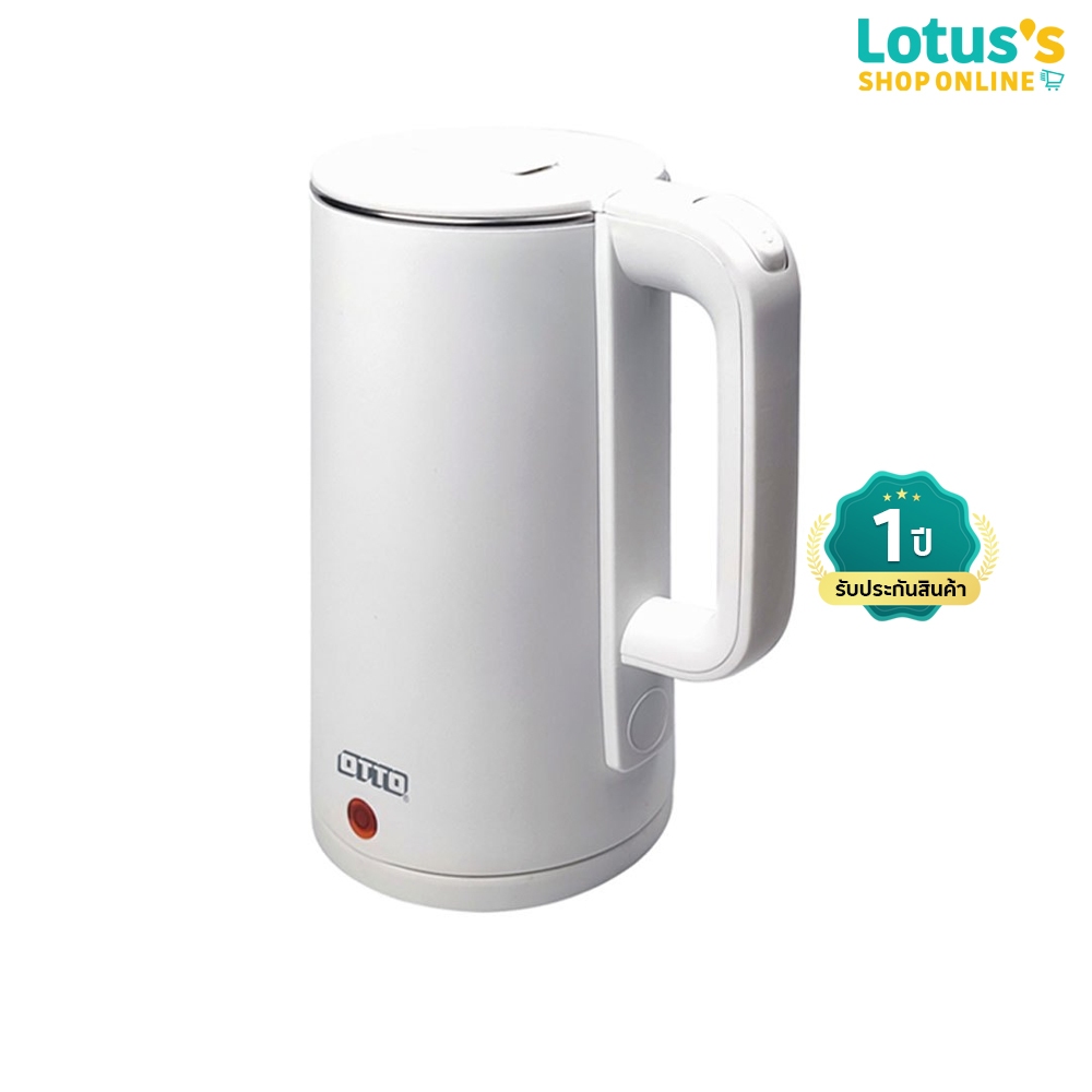 ออตโต้ กาต้มน้ำไฟฟ้า ความจุ 1.8L. สีขาว รุ่น PT-102 OTTO ELECTRIC KETTLE 1.8L. WHITE #PT-102