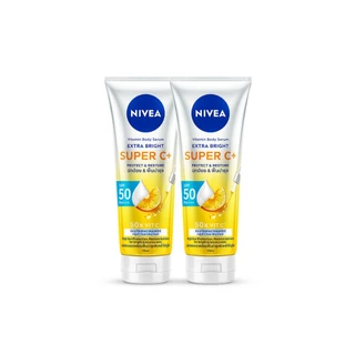 นีเวีย วิตามิน บอดี้ เซรั่ม เอ็กซ์ตร้า ไบรท์ ซูเปอร์ ซีพลัส 170 มล. 2 ชิ้น NIVEA เซรั่มกันแดด