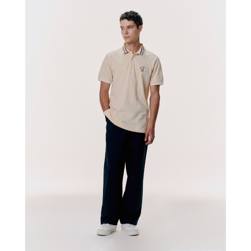 PIQUE POLO SHIRT WITH LOGO EMBROIDERED