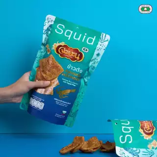 ข้าวตังหอมมะลิหมึกหยอง / Jor-Nguan Jasmine Rice Cracker with Flossy Squid 90 G
