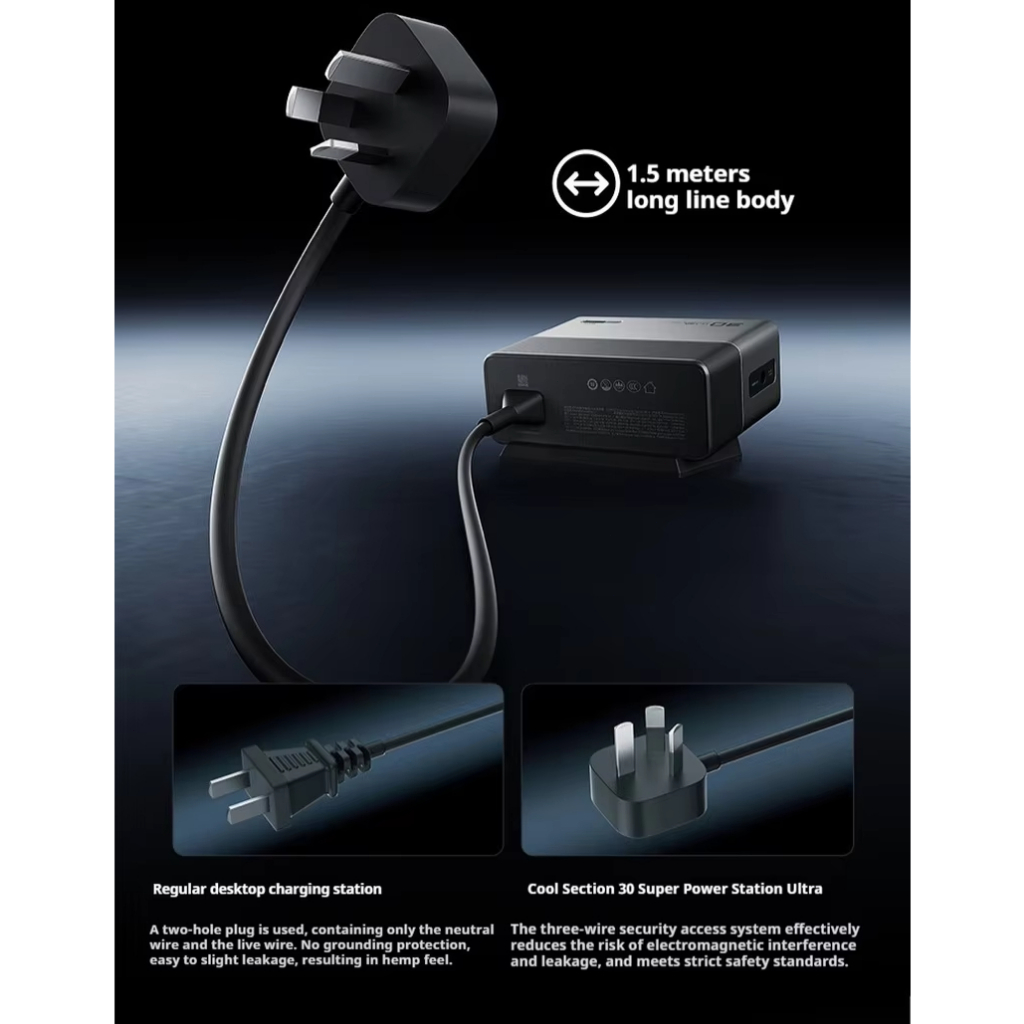 สถานีชาร์จ CUKTECH No.30 300W GaN Super Fast Charge อเนกประสงค์บนโต๊ะ ราคา ถูกที่สุด ดีลบีเคเค แกลเลอรีภาพที่ 9