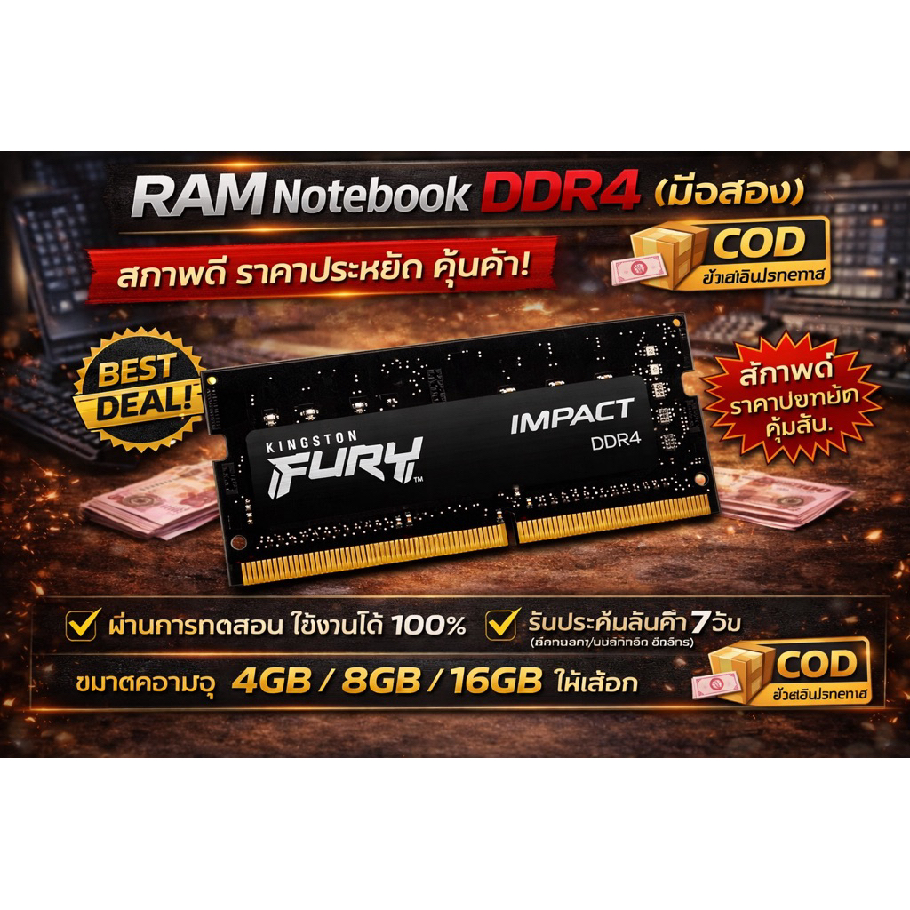 Ram Notebook  DDR4  มือสอง