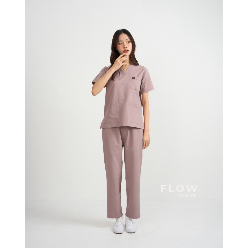 (NEW 2026 Color) FLOW SCRUB ชุดสครับ UNISEX SMOKE LAVENDER COLOR