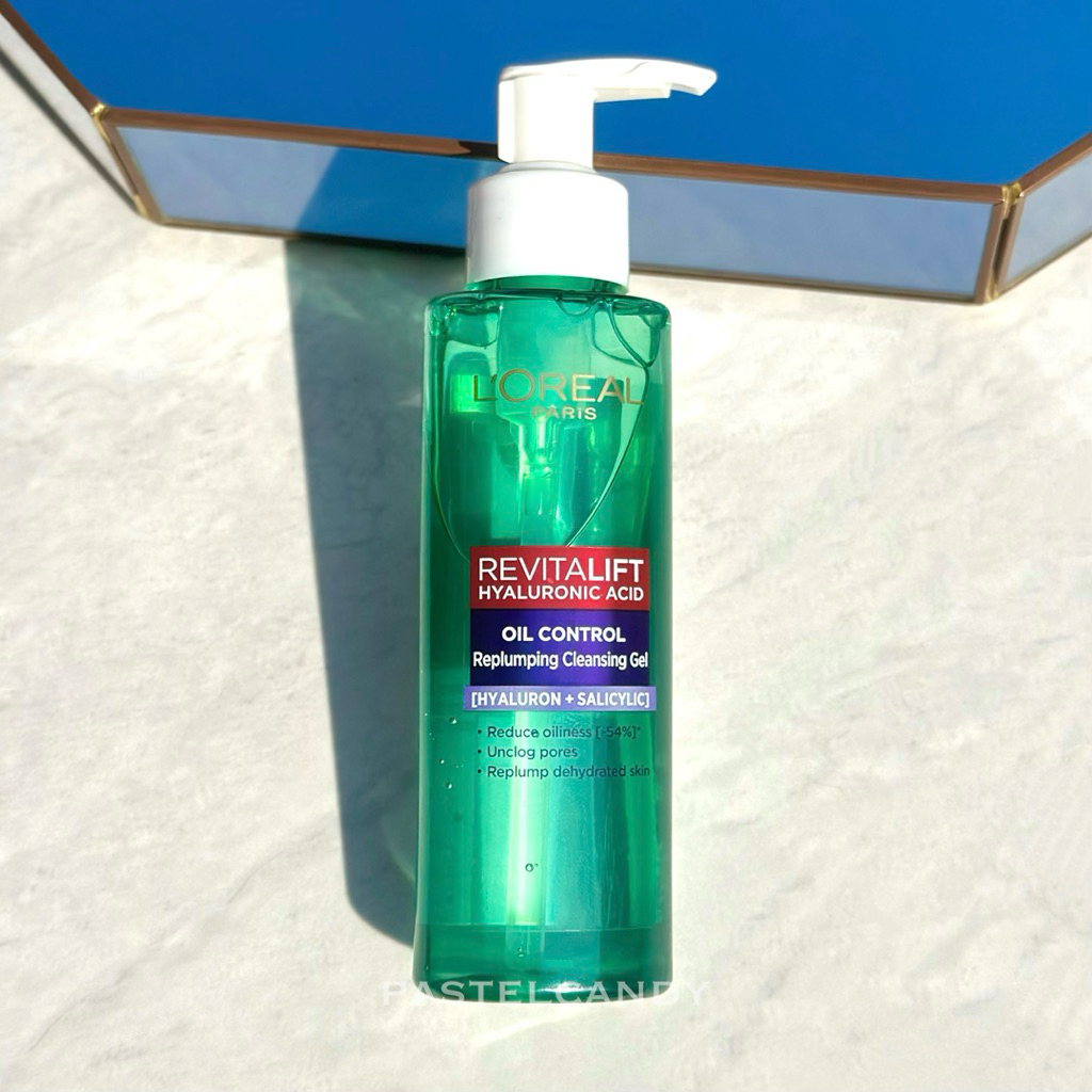 ฉลากไทย แท้ % ลอรีอัล ปารีส LOreal Revitalift Hyaluronic Acid Oil Control Replumping Cleansing Gel 120ml คลีนซิ่งผิวมัน
